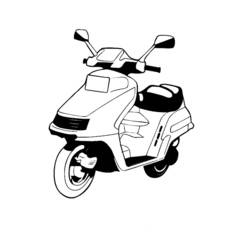 Раскраска: скутер (транспорт) #139544 - Бесплатные раскраски для печати