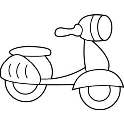 Раскраска: скутер (транспорт) #139567 - Бесплатные раскраски для печати