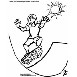 Раскраска: Скейтборд / Скейтборд (транспорт) #139379 - Бесплатные раскраски для печати
