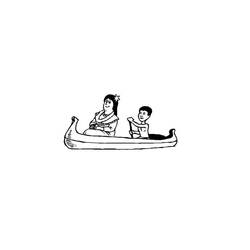 Раскраска: Каноэ / Лодка (транспорт) #142200 - Бесплатные раскраски для печати