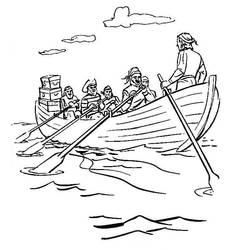 Раскраска: Каноэ / Лодка (транспорт) #142217 - Бесплатные раскраски для печати