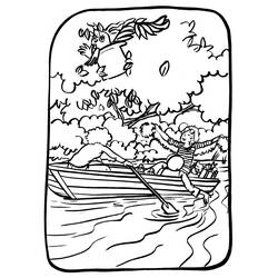 Раскраска: Каноэ / Лодка (транспорт) #142328 - Бесплатные раскраски для печати
