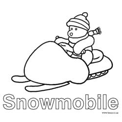 Раскраска: Снегоход / Skidoo (транспорт) #139759 - Бесплатные раскраски для печати
