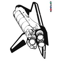 Раскраска: Космический челнок (транспорт) #140340 - Бесплатные раскраски для печати
