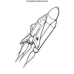 Раскраска: Космический челнок (транспорт) #140521 - Бесплатные раскраски для печати