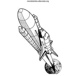 Раскраска: Космический челнок (транспорт) #140546 - Бесплатные раскраски для печати