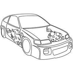 Раскраска: Спортивный автомобиль / тюнинг (транспорт) #146938 - Бесплатные раскраски для печати