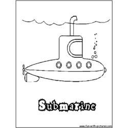 Раскраска: подводная лодка (транспорт) #137689 - Бесплатные раскраски для печати
