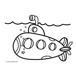 Раскраски: подводная лодка - Бесплатные раскраски для печати