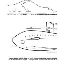Раскраска: подводная лодка (транспорт) #137706 - Бесплатные раскраски для печати