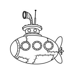 Раскраска: подводная лодка (транспорт) #137714 - Бесплатные раскраски для печати