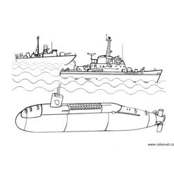 Раскраска: подводная лодка (транспорт) #137761 - Бесплатные раскраски для печати