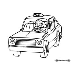 Раскраска: такси (транспорт) #137191 - Бесплатные раскраски для печати