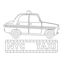 Раскраска: такси (транспорт) #137201 - Бесплатные раскраски для печати
