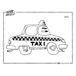 Раскраска: такси (транспорт) #137214 - Бесплатные раскраски для печати