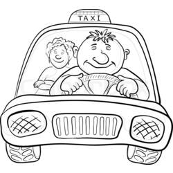 Раскраска: такси (транспорт) #137225 - Бесплатные раскраски для печати
