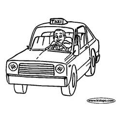 Раскраска: такси (транспорт) #137230 - Бесплатные раскраски для печати