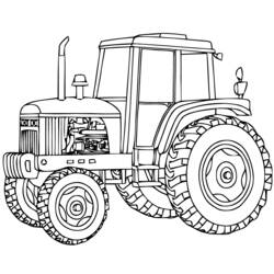 Раскраска: трактор (транспорт) #141929 - Бесплатные раскраски для печати