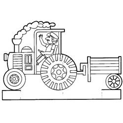 Раскраска: трактор (транспорт) #141932 - Бесплатные раскраски для печати