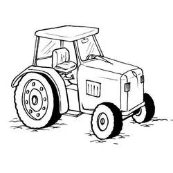 Раскраска: трактор (транспорт) #141933 - Бесплатные раскраски для печати