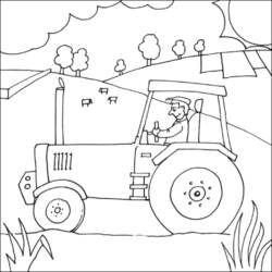 Раскраска: трактор (транспорт) #141935 - Бесплатные раскраски для печати