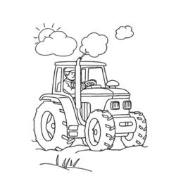 Раскраска: трактор (транспорт) #141939 - Бесплатные раскраски для печати