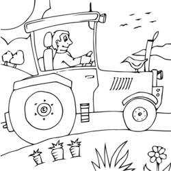 Раскраска: трактор (транспорт) #141940 - Бесплатные раскраски для печати