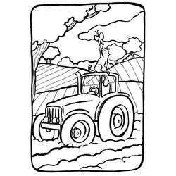 Раскраска: трактор (транспорт) #141946 - Бесплатные раскраски для печати