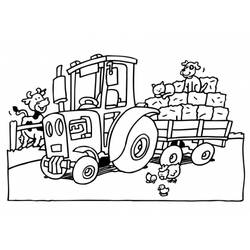 Раскраска: трактор (транспорт) #141952 - Бесплатные раскраски для печати