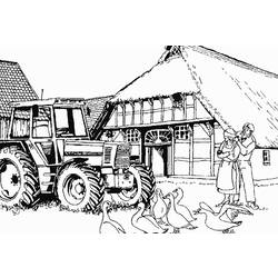 Раскраска: трактор (транспорт) #141954 - Бесплатные раскраски для печати