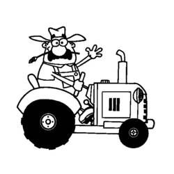 Раскраска: трактор (транспорт) #141957 - Бесплатные раскраски для печати