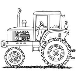 Раскраска: трактор (транспорт) #141973 - Бесплатные раскраски для печати