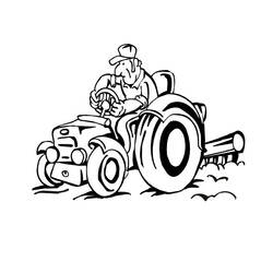 Раскраска: трактор (транспорт) #141974 - Бесплатные раскраски для печати