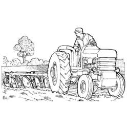 Раскраска: трактор (транспорт) #141976 - Бесплатные раскраски для печати