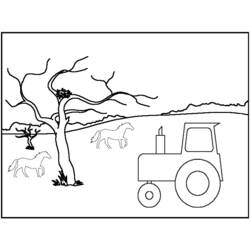 Раскраска: трактор (транспорт) #141978 - Бесплатные раскраски для печати