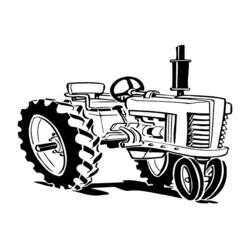 Раскраска: трактор (транспорт) #141994 - Бесплатные раскраски для печати