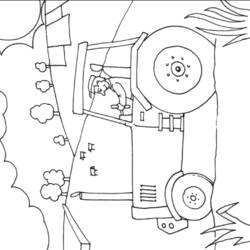 Раскраска: трактор (транспорт) #142007 - Бесплатные раскраски для печати