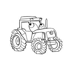 Раскраска: трактор (транспорт) #142012 - Бесплатные раскраски для печати
