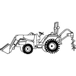 Раскраска: трактор (транспорт) #142029 - Бесплатные раскраски для печати