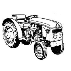 Раскраска: трактор (транспорт) #142048 - Бесплатные раскраски для печати