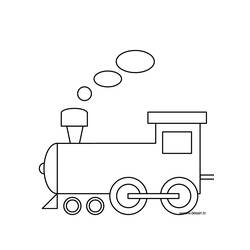Раскраска: Поезд / Локомотив (транспорт) #135029 - Бесплатные раскраски для печати