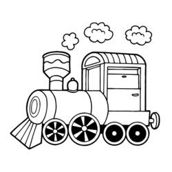 Раскраска: Поезд / Локомотив (транспорт) #135035 - Бесплатные раскраски для печати