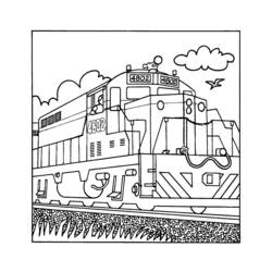 Раскраска: Поезд / Локомотив (транспорт) #135043 - Бесплатные раскраски для печати