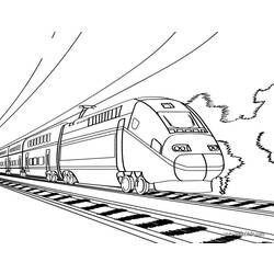 Раскраска: Поезд / Локомотив (транспорт) #135045 - Бесплатные раскраски для печати