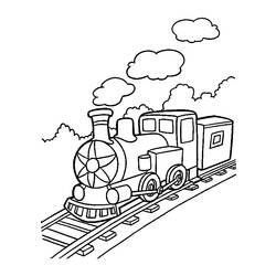 Раскраска: Поезд / Локомотив (транспорт) #135047 - Бесплатные раскраски для печати