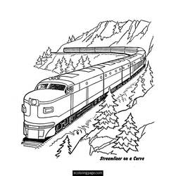 Раскраска: Поезд / Локомотив (транспорт) #135052 - Бесплатные раскраски для печати