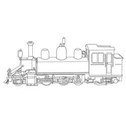 Раскраска: Поезд / Локомотив (транспорт) #135054 - Бесплатные раскраски для печати