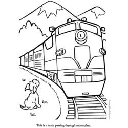 Раскраска: Поезд / Локомотив (транспорт) #135055 - Бесплатные раскраски для печати
