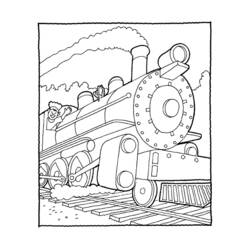 Раскраска: Поезд / Локомотив (транспорт) #135063 - Бесплатные раскраски для печати