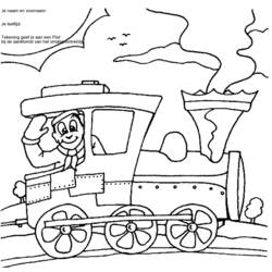Раскраска: Поезд / Локомотив (транспорт) #135082 - Бесплатные раскраски для печати